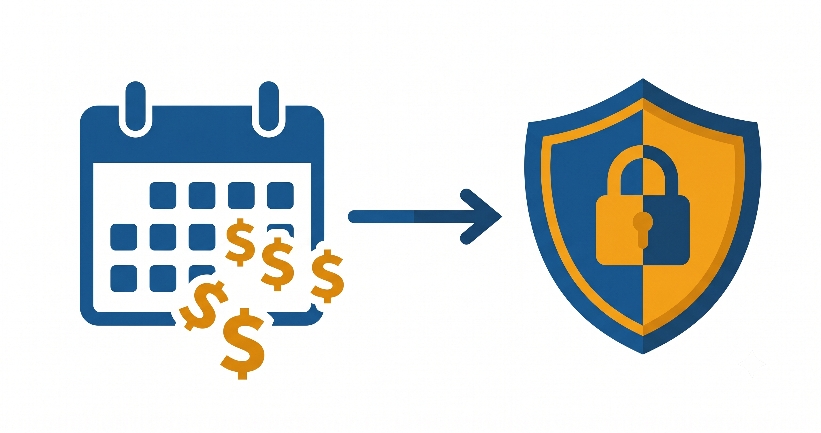 Calendar with dollar signs and security shield showing Social Security payment schedule 2026